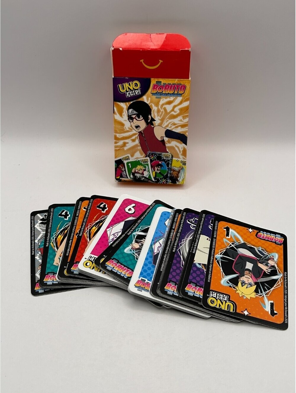Mattel Uno Flip! Boruto: Naruto Next Generations card game multicolor